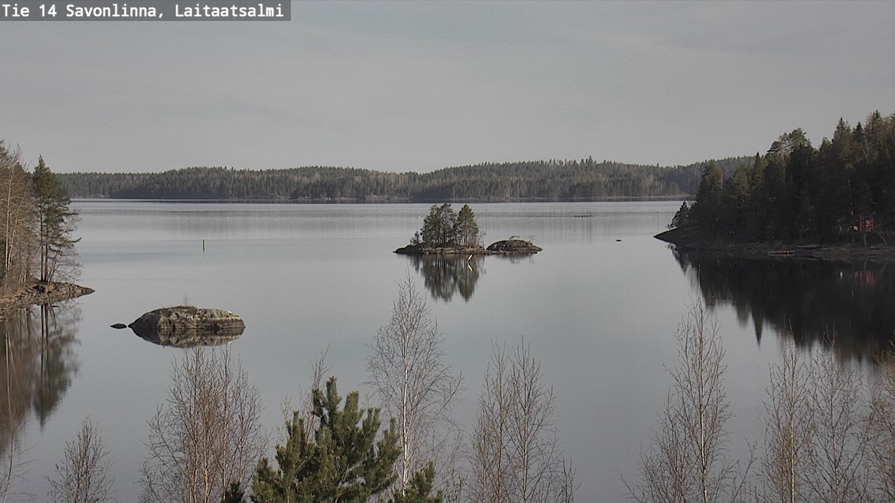 Weather Camera Image Väg 14 Nyslott, Laitaatsalmi, Savonlinna, Etelä-Savo