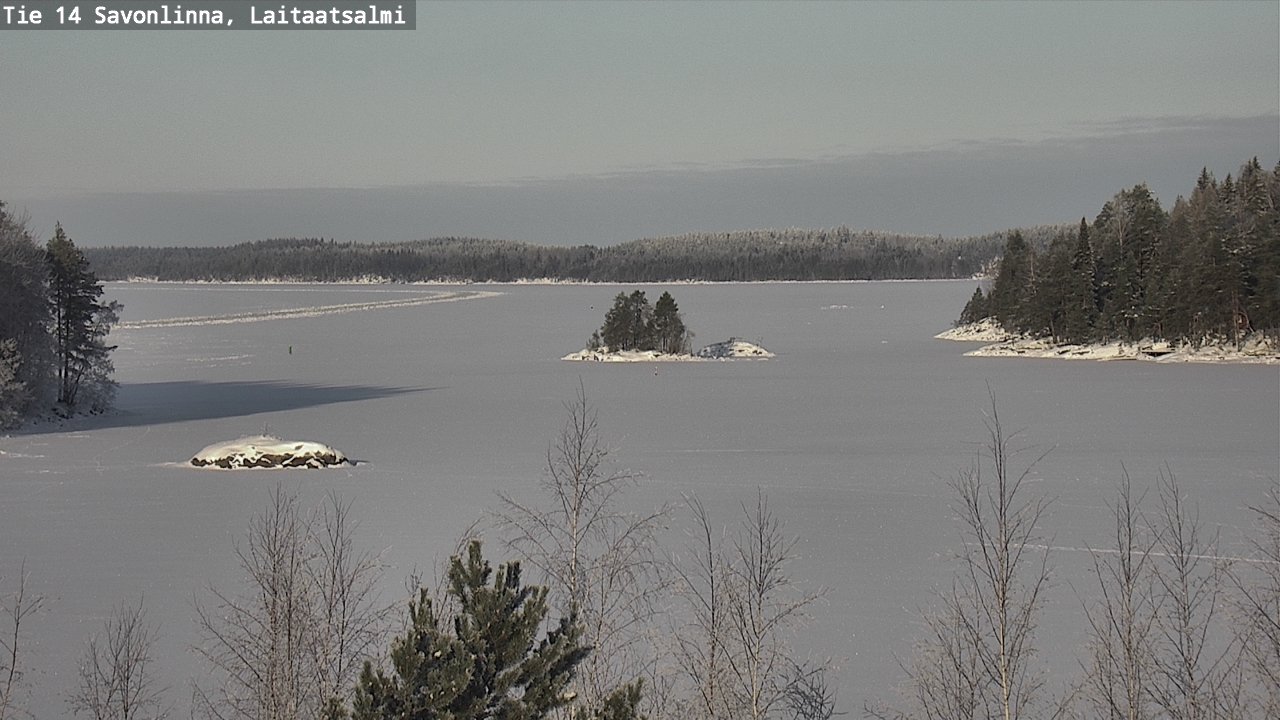 Weather Camera Image Road 14 Savonlinna, Laitaatsalmi, Savonlinna, Etelä-Savo