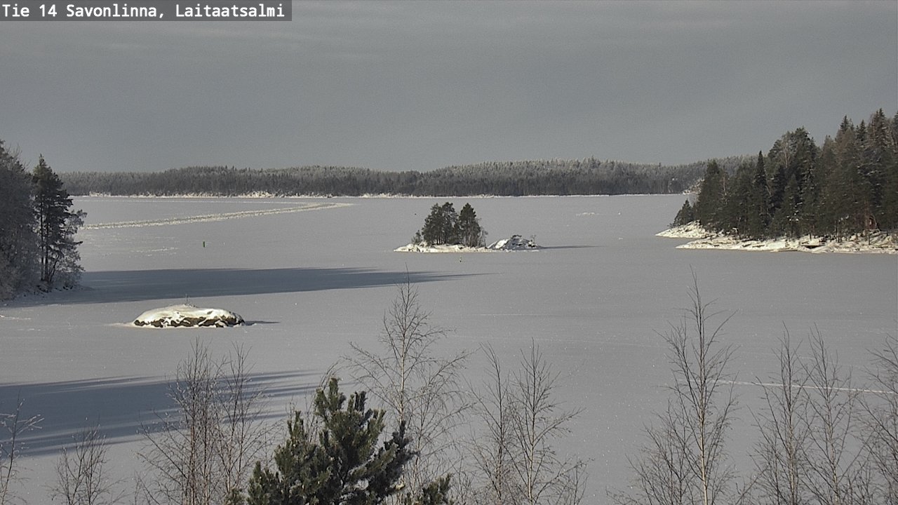 Weather Camera Image Väg 14 Nyslott, Laitaatsalmi, Savonlinna, Etelä-Savo