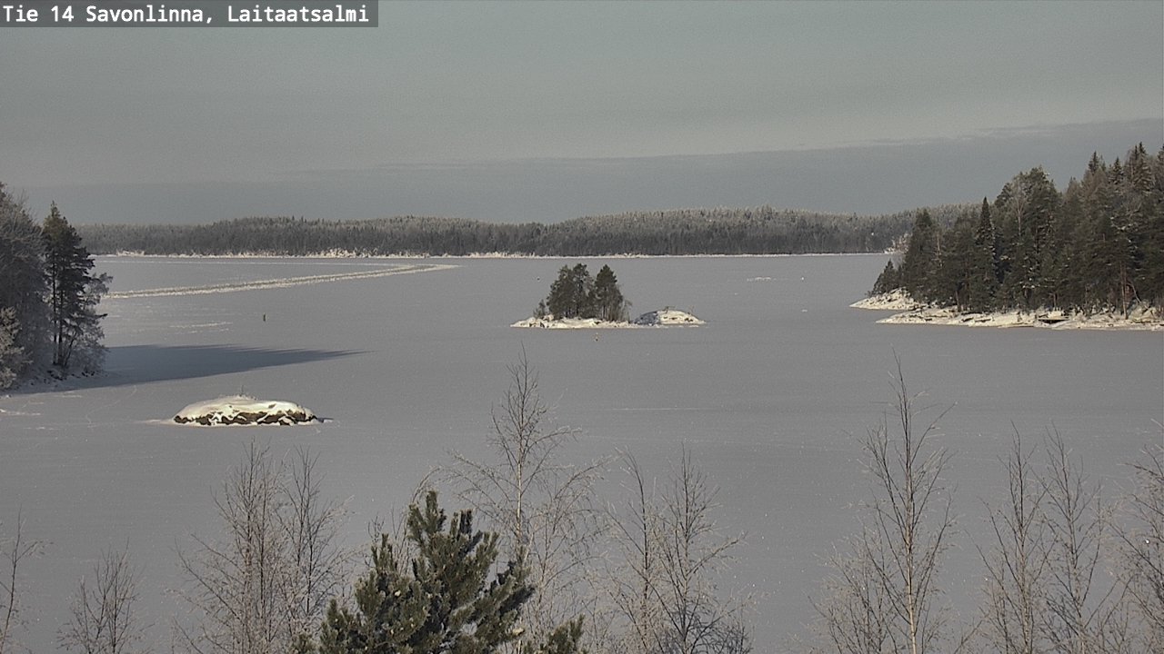 Weather Camera Image Road 14 Savonlinna, Laitaatsalmi, Savonlinna, Etelä-Savo