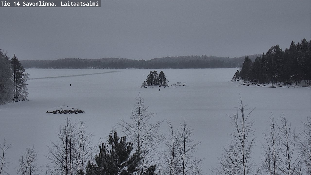 Weather Camera Image Road 14 Savonlinna, Laitaatsalmi, Savonlinna, Etelä-Savo