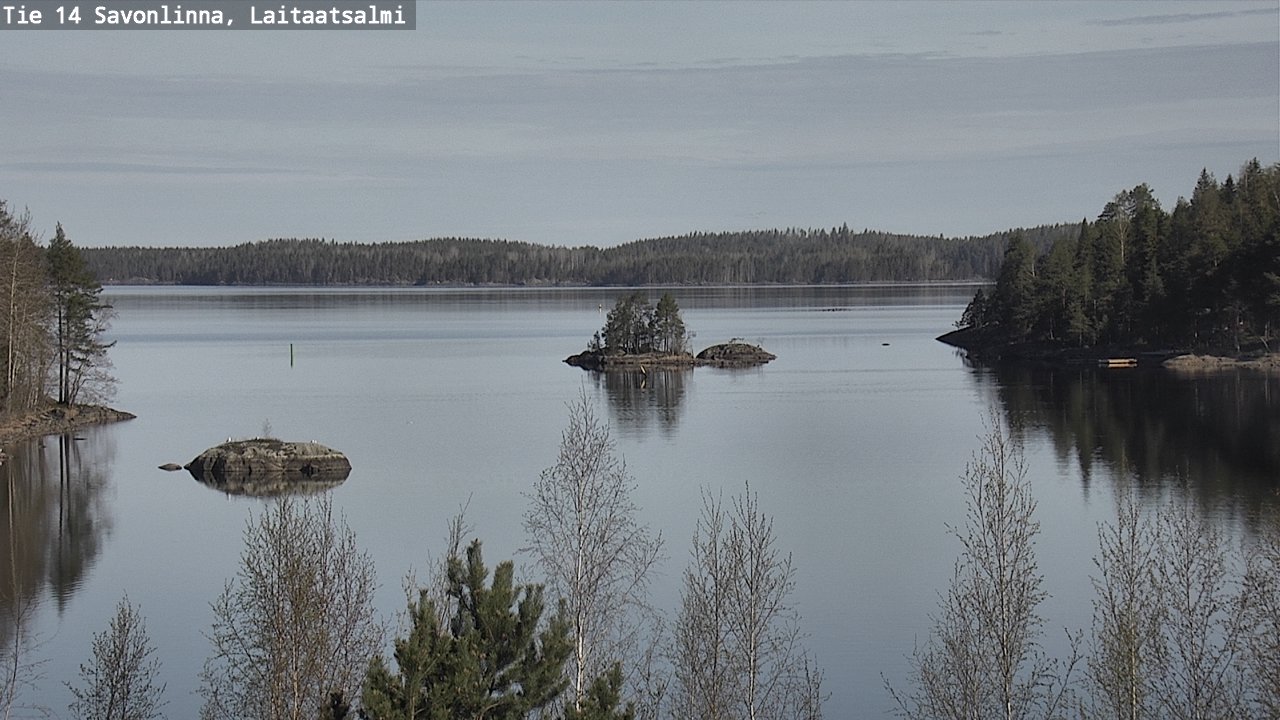 Weather Camera Image Road 14 Savonlinna, Laitaatsalmi, Savonlinna, Etelä-Savo