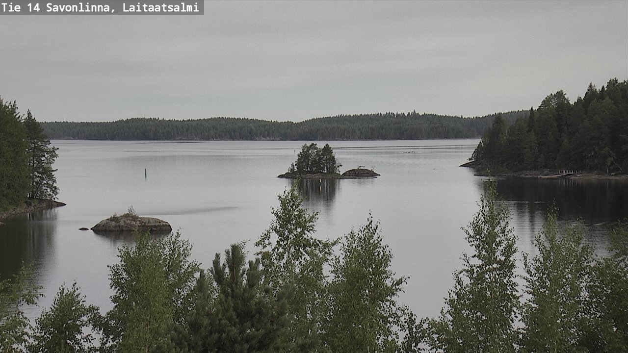 Weather Camera Image Road 14 Savonlinna, Laitaatsalmi, Savonlinna, Etelä-Savo