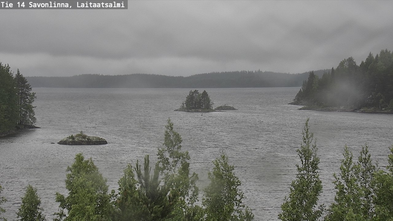 Weather Camera Image Road 14 Savonlinna, Laitaatsalmi, Savonlinna, Etelä-Savo