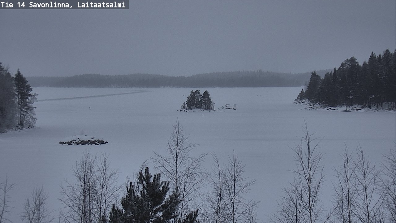 Weather Camera Image Road 14 Savonlinna, Laitaatsalmi, Savonlinna, Etelä-Savo