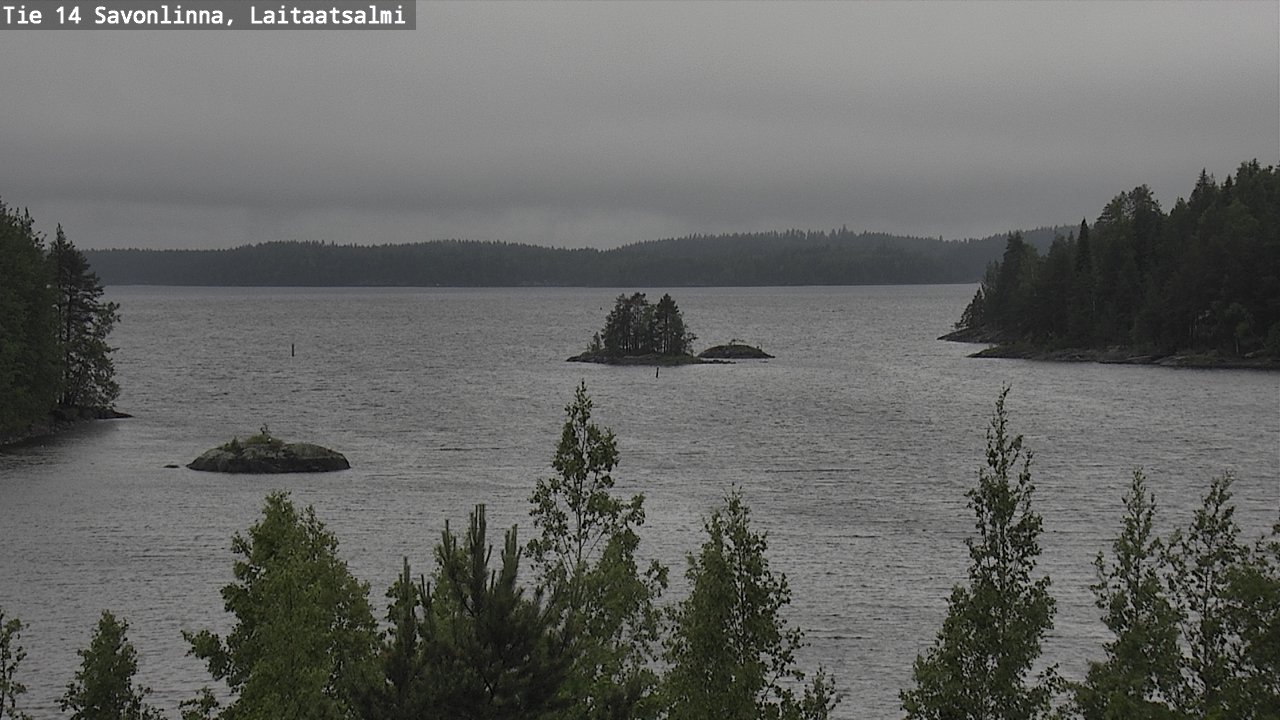Weather Camera Image Road 14 Savonlinna, Laitaatsalmi, Savonlinna, Etelä-Savo