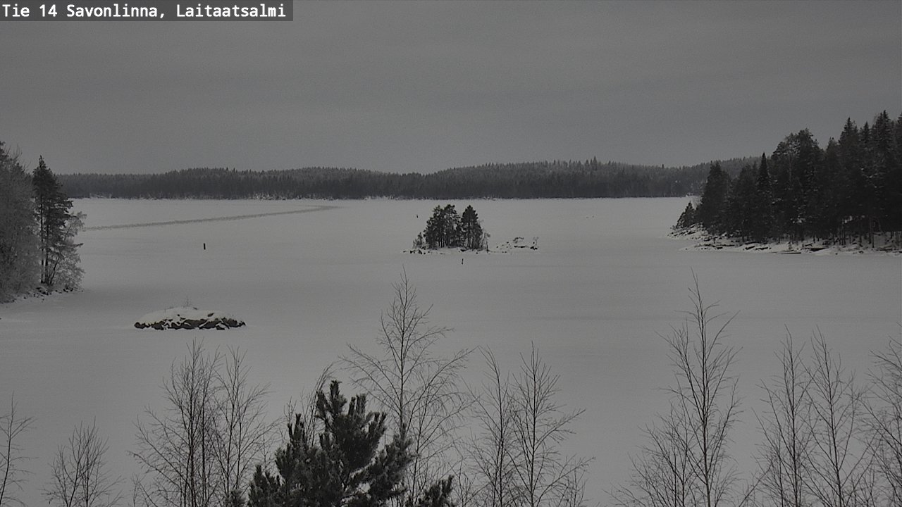 Weather Camera Image Road 14 Savonlinna, Laitaatsalmi, Savonlinna, Etelä-Savo