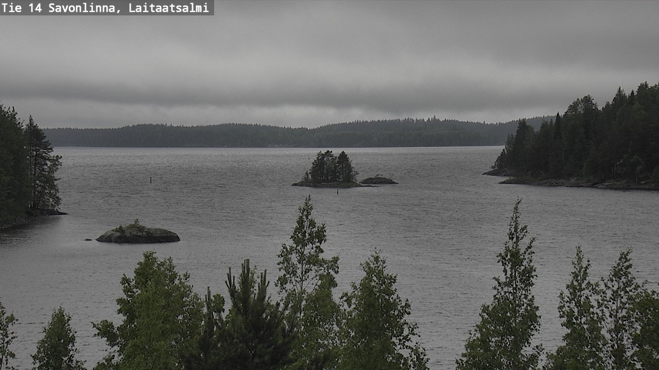 Weather Camera Image Road 14 Savonlinna, Laitaatsalmi, Savonlinna, Etelä-Savo