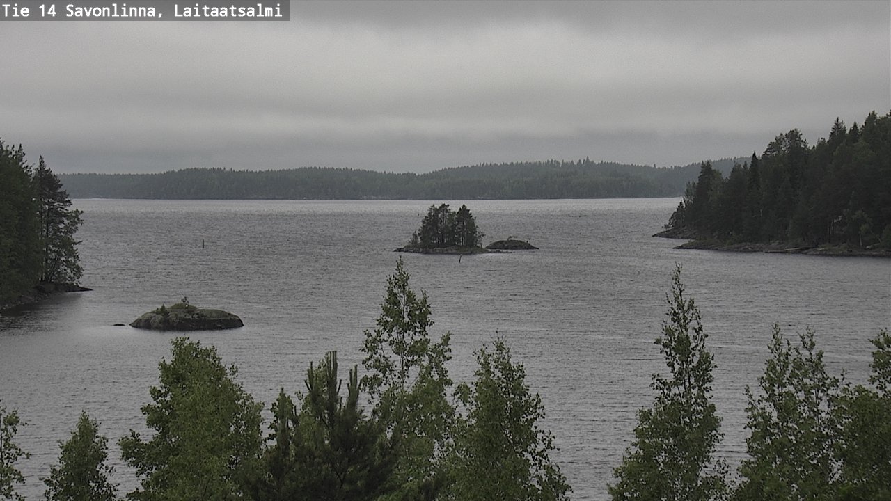 Weather Camera Image Road 14 Savonlinna, Laitaatsalmi, Savonlinna, Etelä-Savo