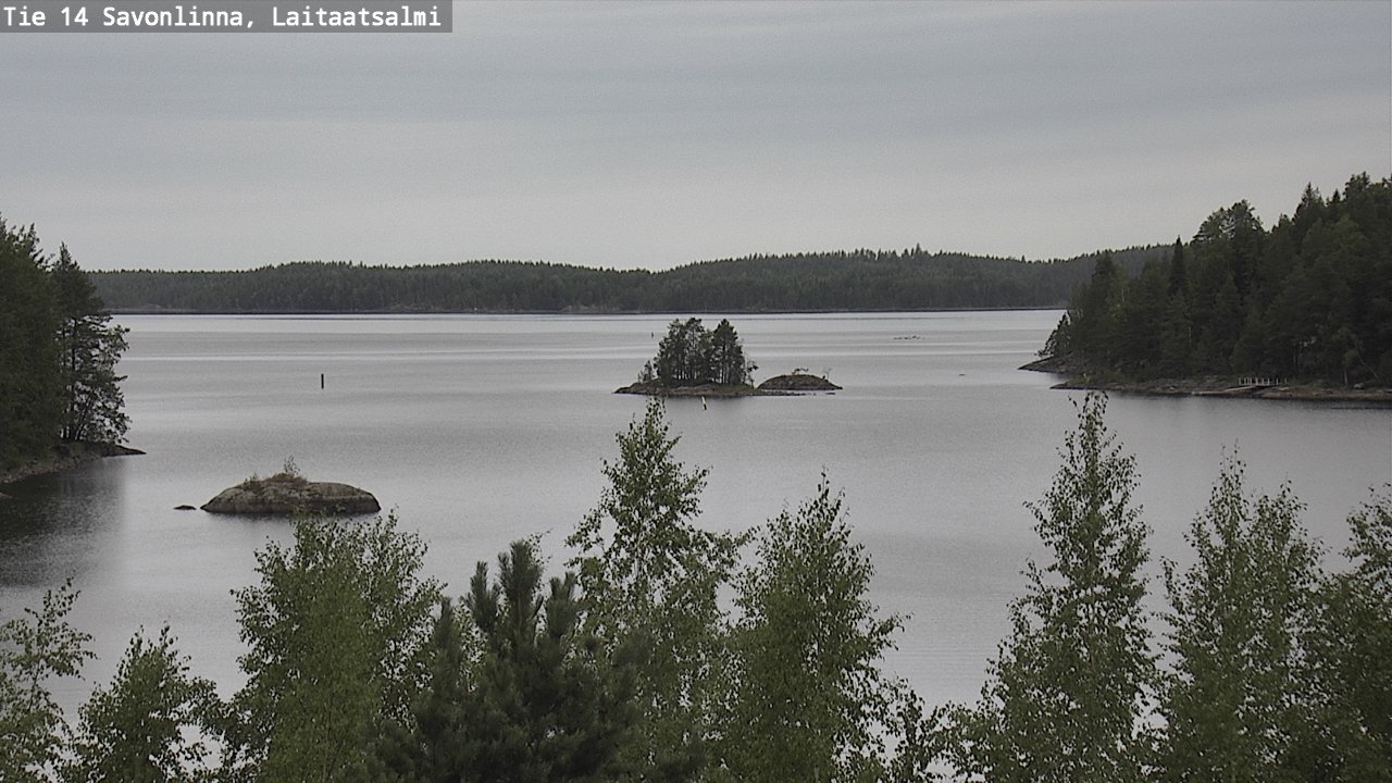 Weather Camera Image Road 14 Savonlinna, Laitaatsalmi, Savonlinna, Etelä-Savo