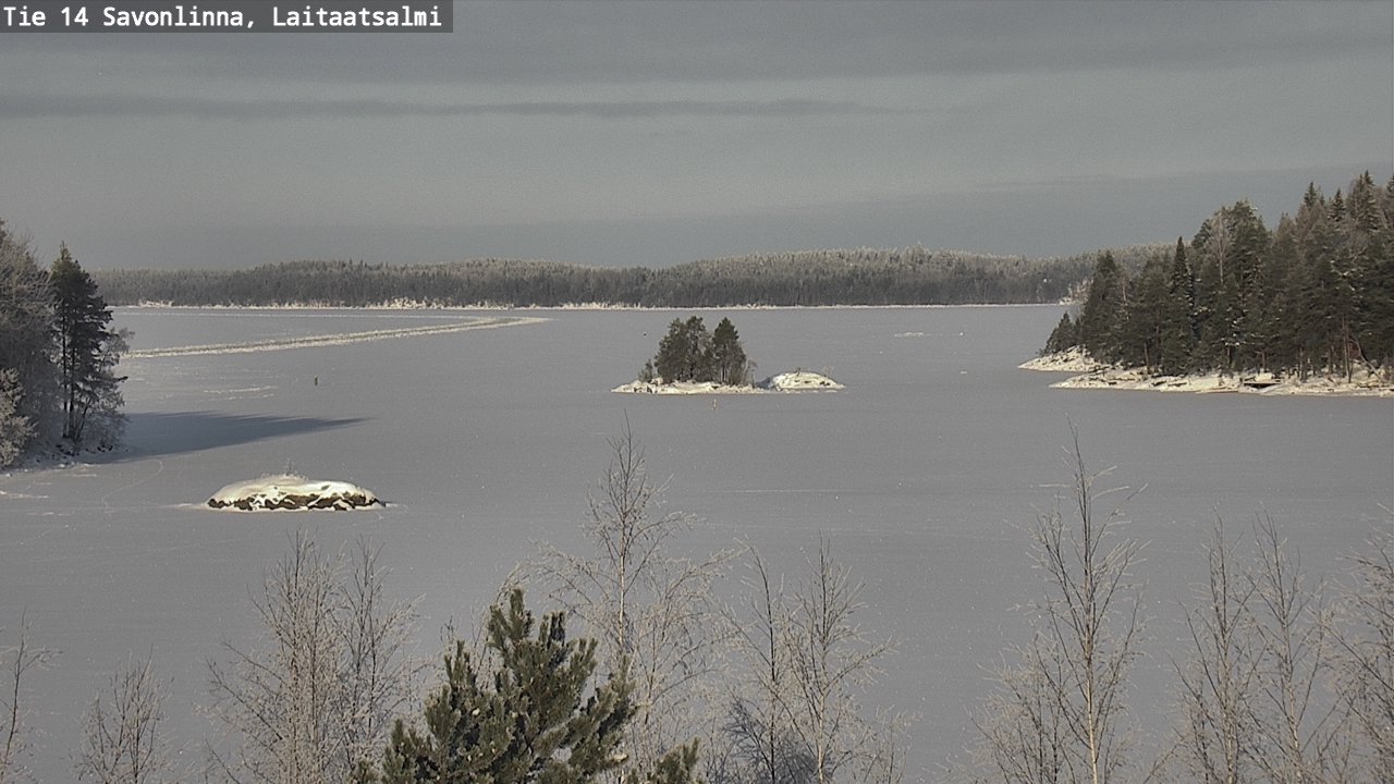 Weather Camera Image Road 14 Savonlinna, Laitaatsalmi, Savonlinna, Etelä-Savo