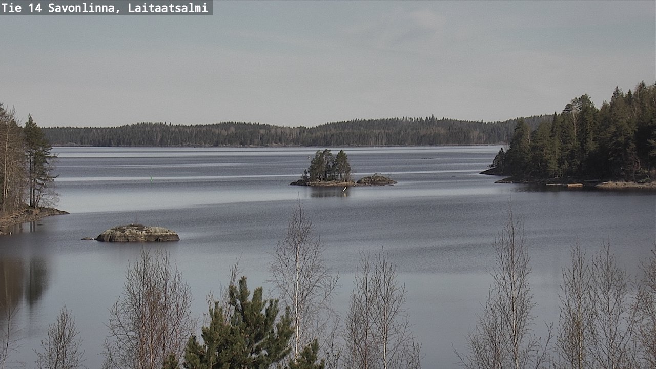 Weather Camera Image Väg 14 Nyslott, Laitaatsalmi, Savonlinna, Etelä-Savo
