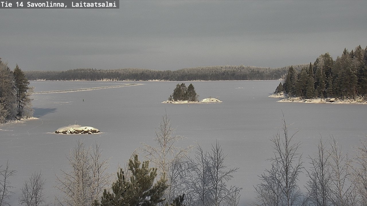 Weather Camera Image Road 14 Savonlinna, Laitaatsalmi, Savonlinna, Etelä-Savo