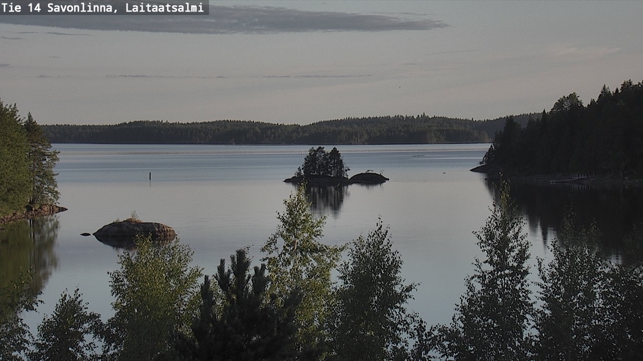 Weather Camera Image Road 14 Savonlinna, Laitaatsalmi, Savonlinna, Etelä-Savo