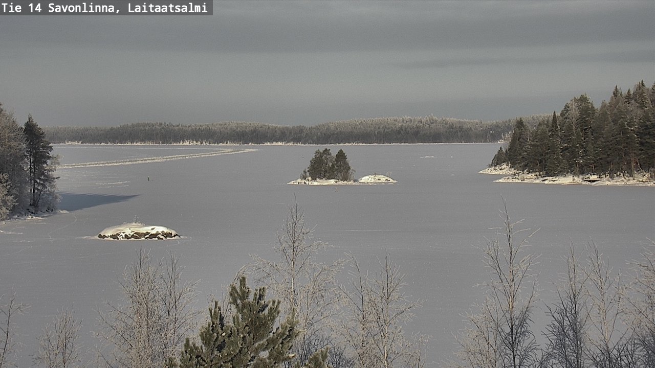 Weather Camera Image Road 14 Savonlinna, Laitaatsalmi, Savonlinna, Etelä-Savo
