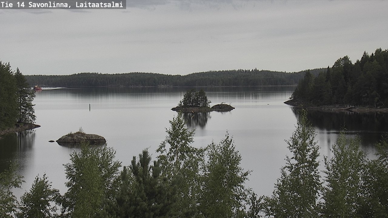 Weather Camera Image Road 14 Savonlinna, Laitaatsalmi, Savonlinna, Etelä-Savo