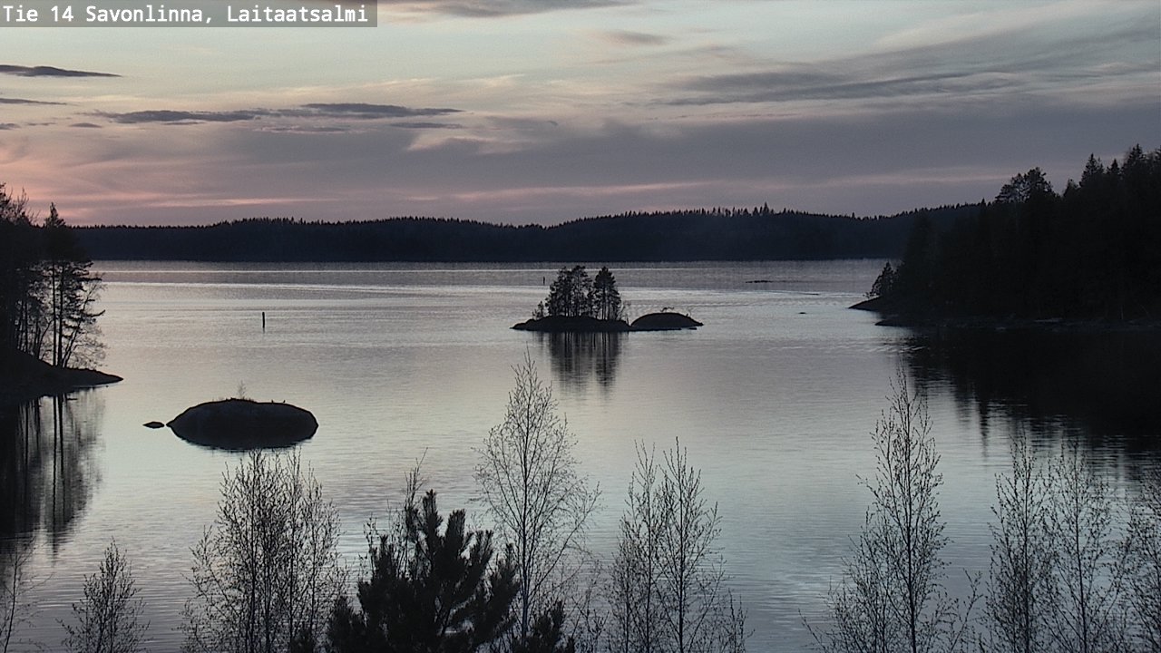 Weather Camera Image Väg 14 Nyslott, Laitaatsalmi, Savonlinna, Etelä-Savo