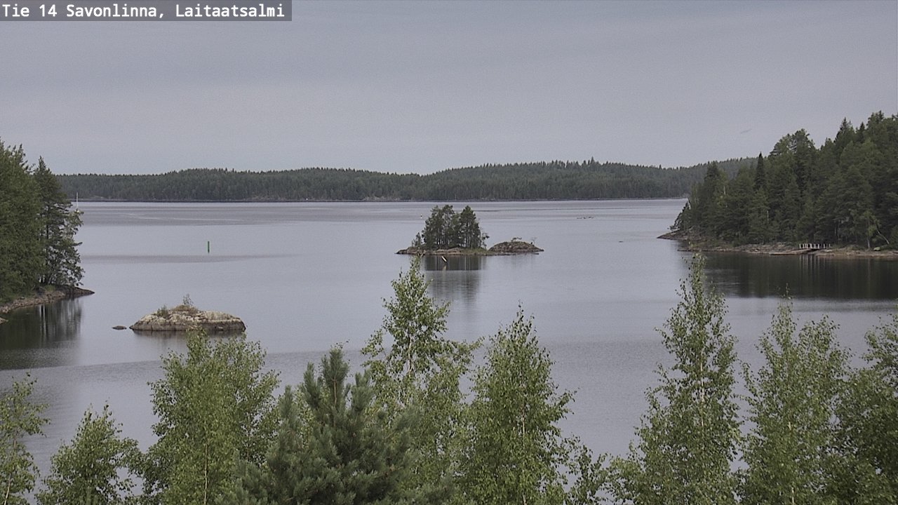 Weather Camera Image Road 14 Savonlinna, Laitaatsalmi, Savonlinna, Etelä-Savo