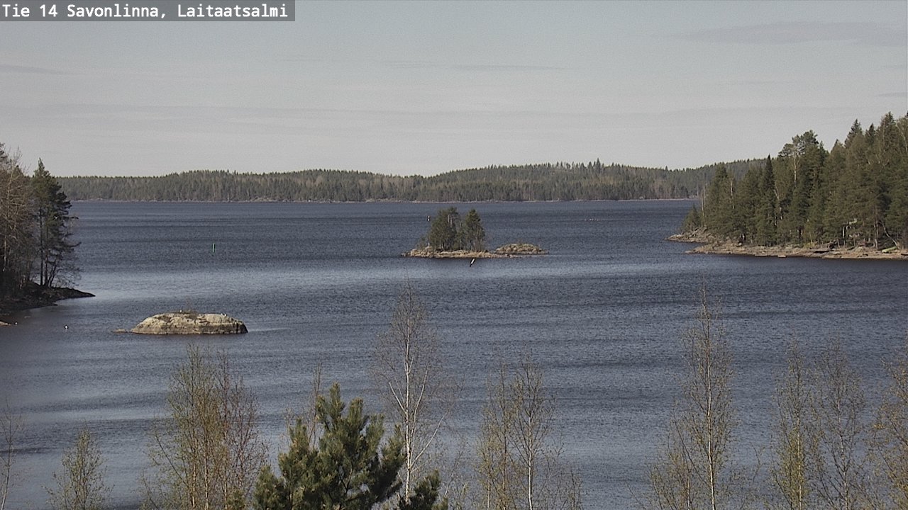 Weather Camera Image Road 14 Savonlinna, Laitaatsalmi, Savonlinna, Etelä-Savo