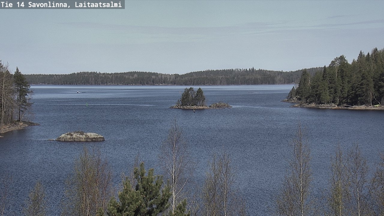Weather Camera Image Road 14 Savonlinna, Laitaatsalmi, Savonlinna, Etelä-Savo