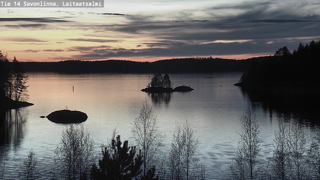 Weather Camera Image Väg 14 Nyslott, Laitaatsalmi, Savonlinna, Etelä-Savo