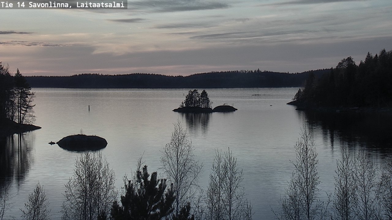 Weather Camera Image Väg 14 Nyslott, Laitaatsalmi, Savonlinna, Etelä-Savo