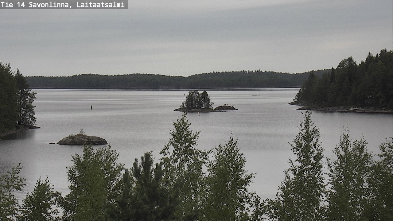 Weather Camera Image Road 14 Savonlinna, Laitaatsalmi, Savonlinna, Etelä-Savo