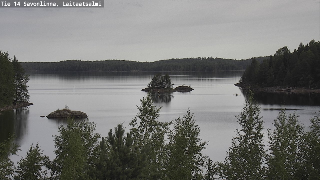Weather Camera Image Road 14 Savonlinna, Laitaatsalmi, Savonlinna, Etelä-Savo