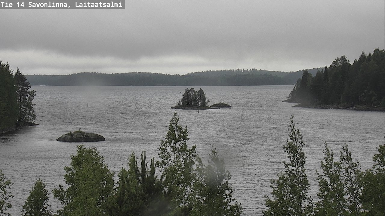 Weather Camera Image Road 14 Savonlinna, Laitaatsalmi, Savonlinna, Etelä-Savo