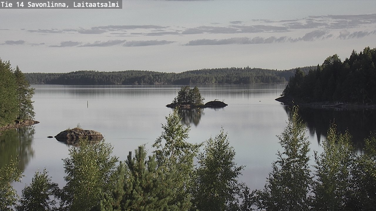 Weather Camera Image Road 14 Savonlinna, Laitaatsalmi, Savonlinna, Etelä-Savo