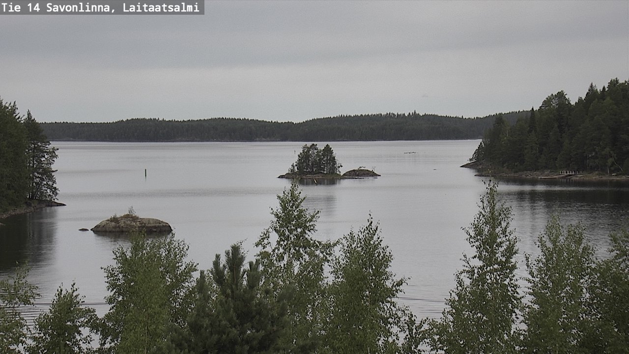 Weather Camera Image Road 14 Savonlinna, Laitaatsalmi, Savonlinna, Etelä-Savo
