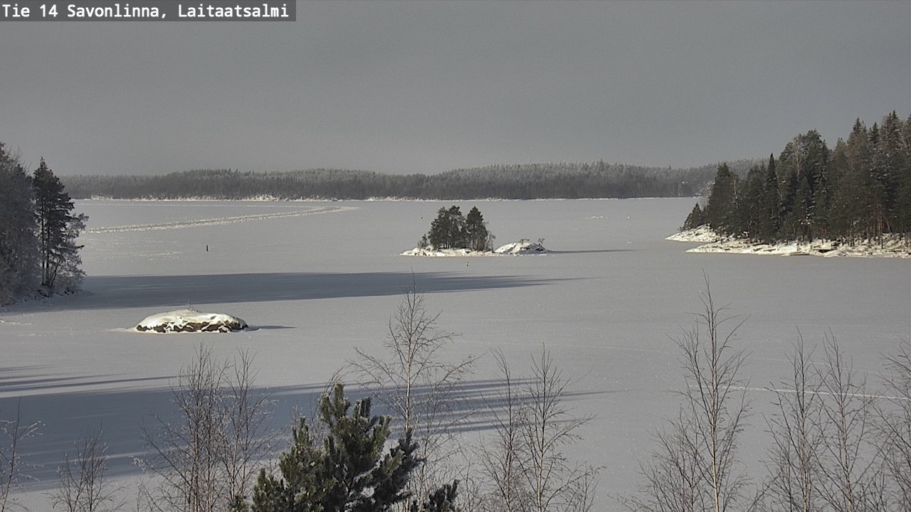 Weather Camera Image Väg 14 Nyslott, Laitaatsalmi, Savonlinna, Etelä-Savo