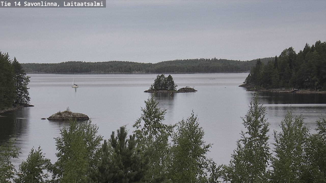 Weather Camera Image Road 14 Savonlinna, Laitaatsalmi, Savonlinna, Etelä-Savo