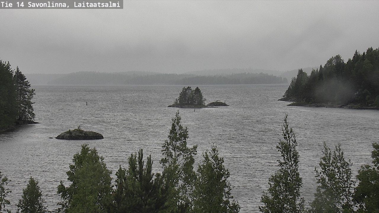 Weather Camera Image Road 14 Savonlinna, Laitaatsalmi, Savonlinna, Etelä-Savo