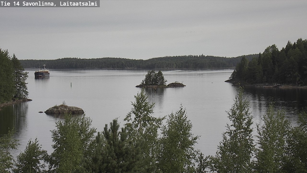 Weather Camera Image Road 14 Savonlinna, Laitaatsalmi, Savonlinna, Etelä-Savo