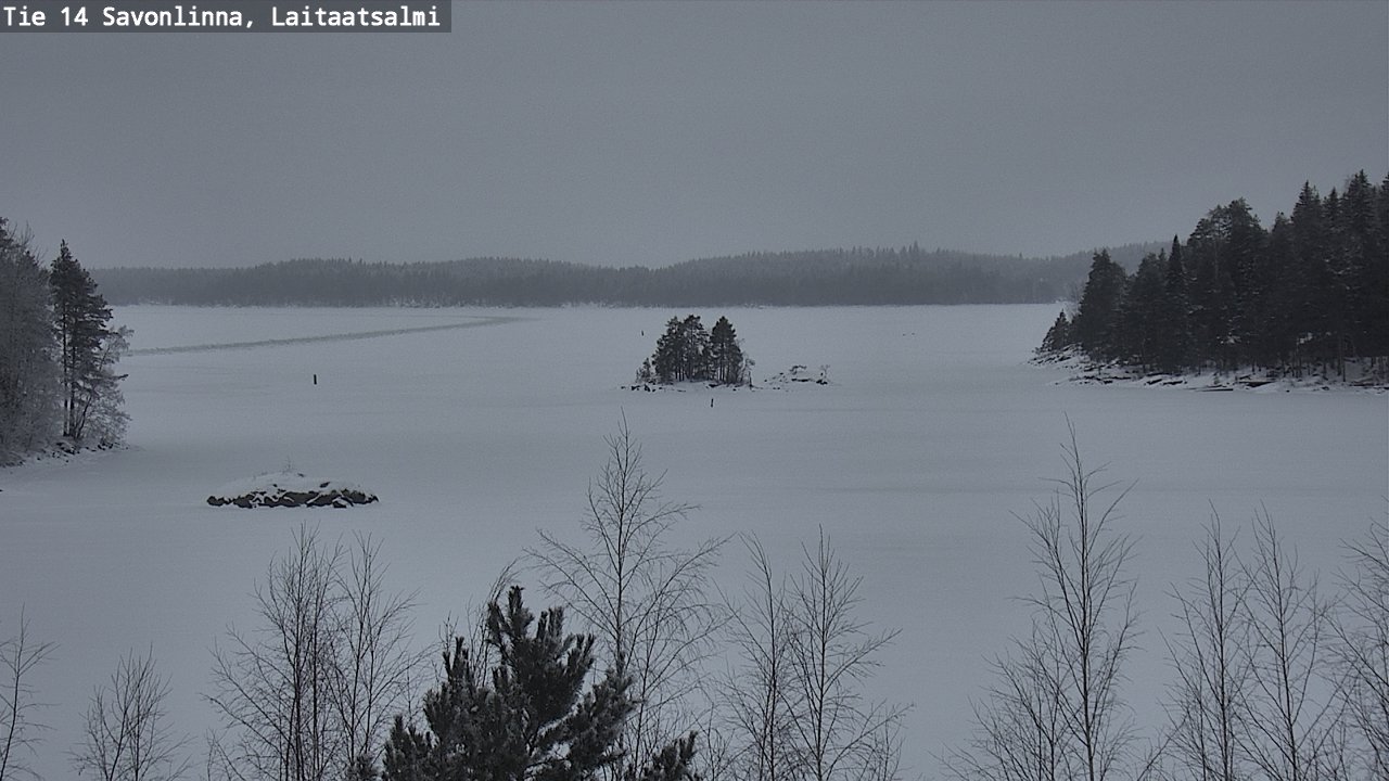 Weather Camera Image Road 14 Savonlinna, Laitaatsalmi, Savonlinna, Etelä-Savo