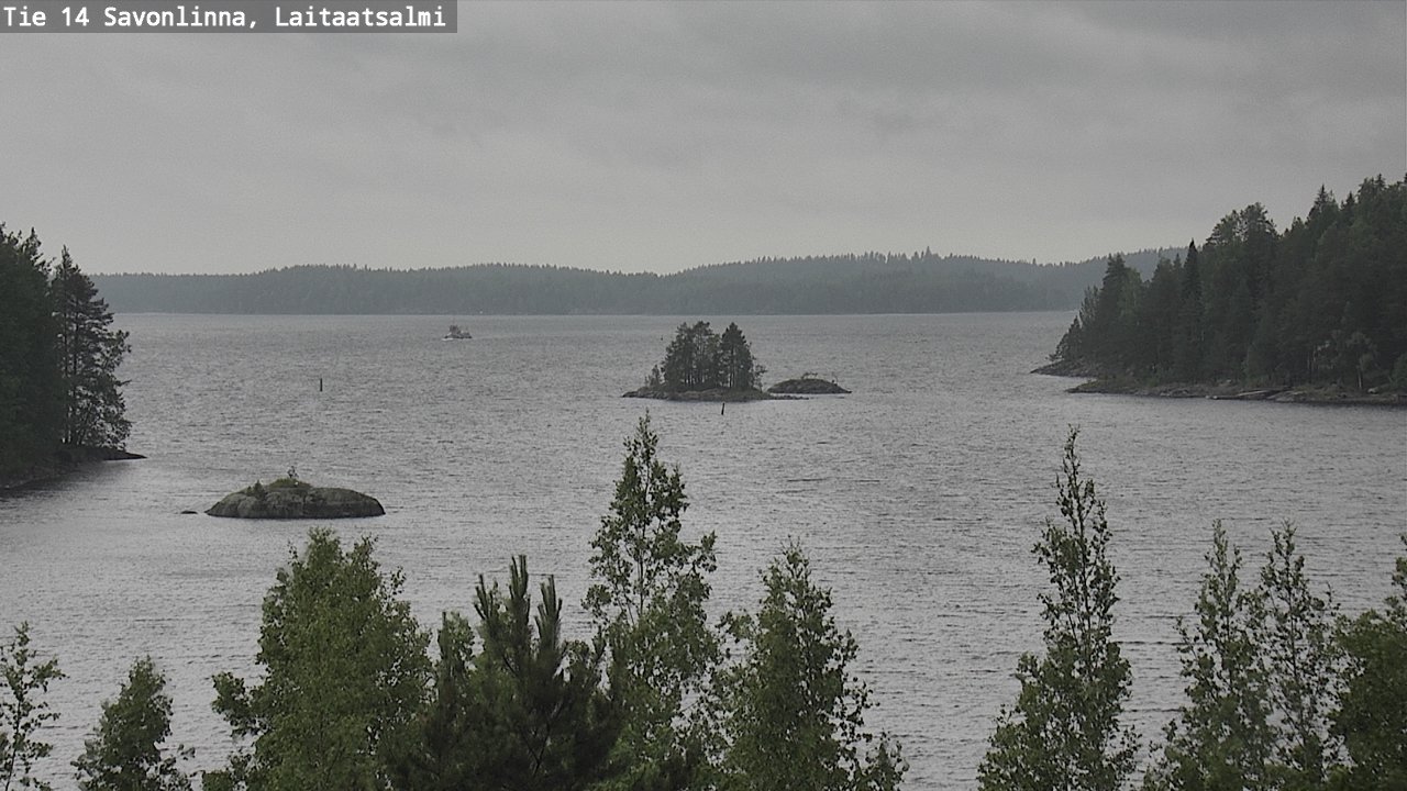 Weather Camera Image Road 14 Savonlinna, Laitaatsalmi, Savonlinna, Etelä-Savo