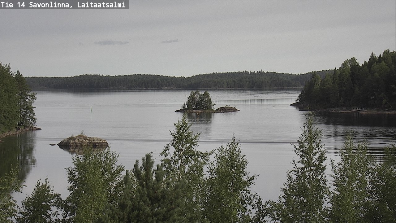 Weather Camera Image Road 14 Savonlinna, Laitaatsalmi, Savonlinna, Etelä-Savo