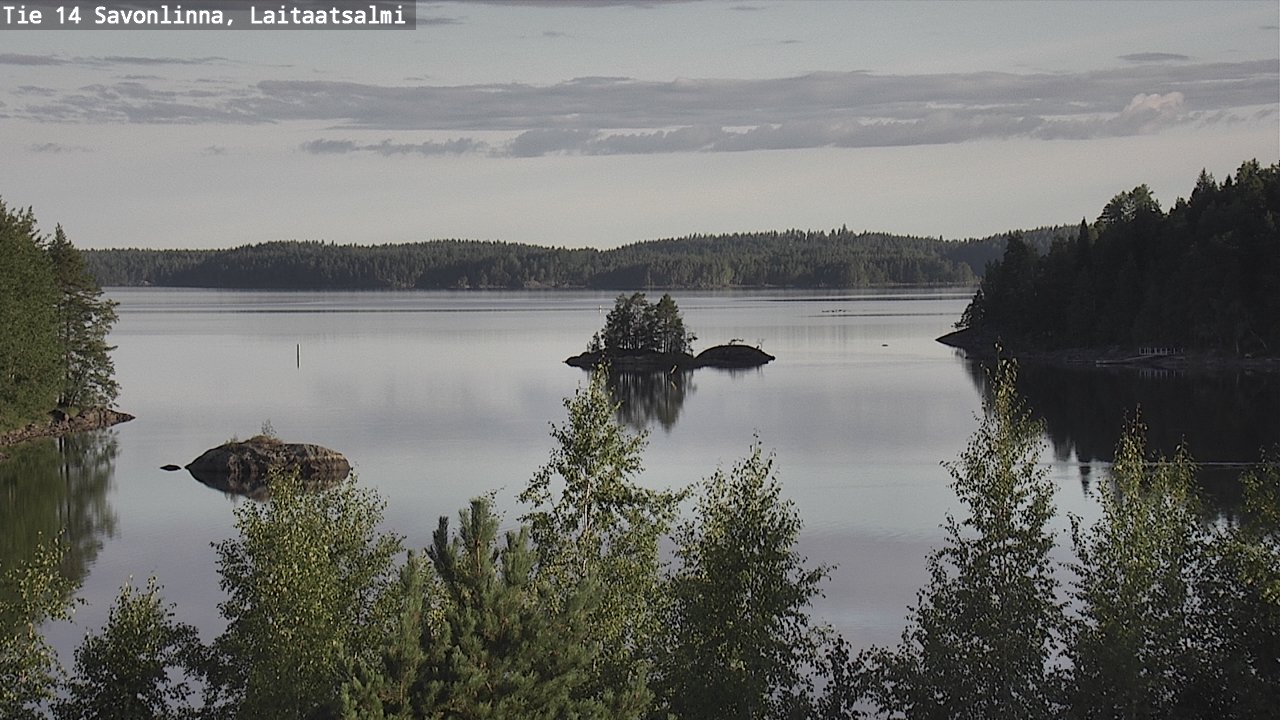 Weather Camera Image Road 14 Savonlinna, Laitaatsalmi, Savonlinna, Etelä-Savo