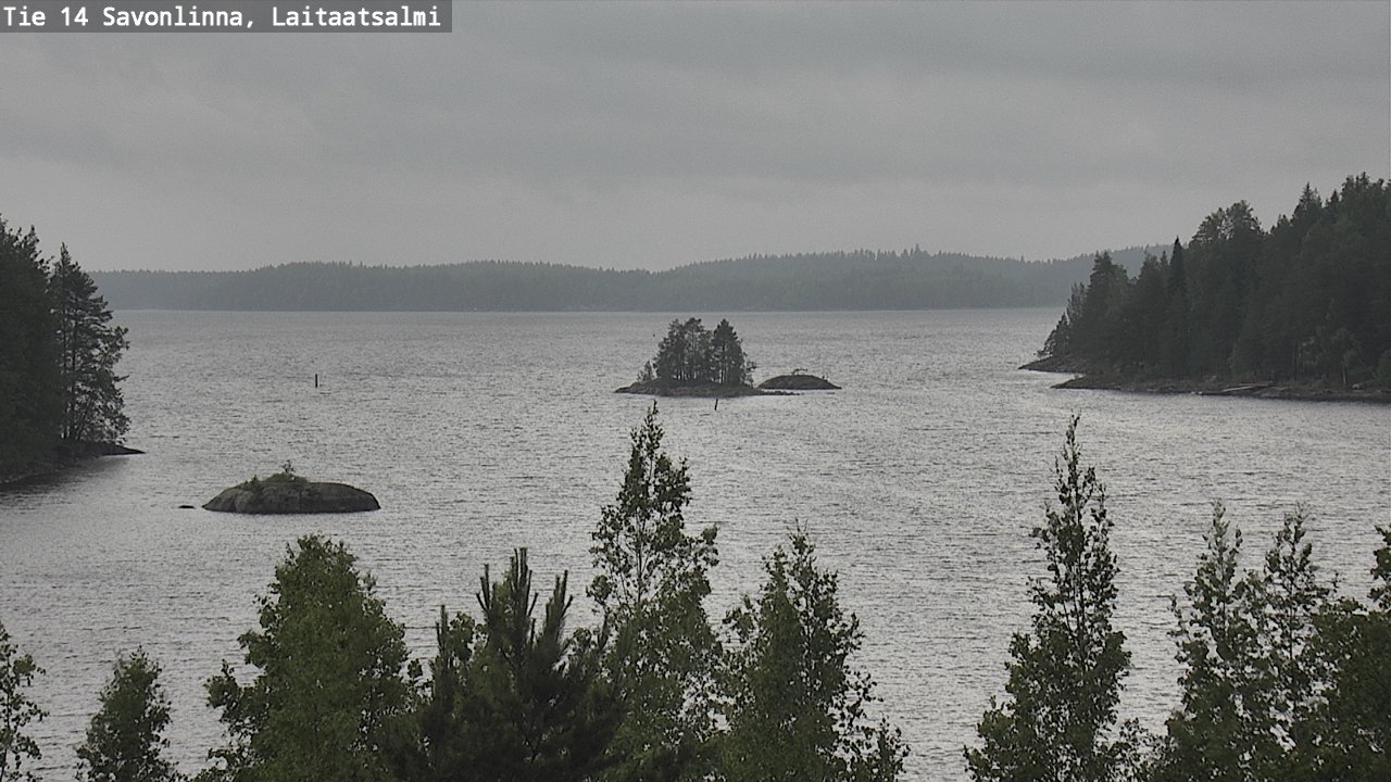 Weather Camera Image Väg 14 Nyslott, Laitaatsalmi, Savonlinna, Etelä-Savo