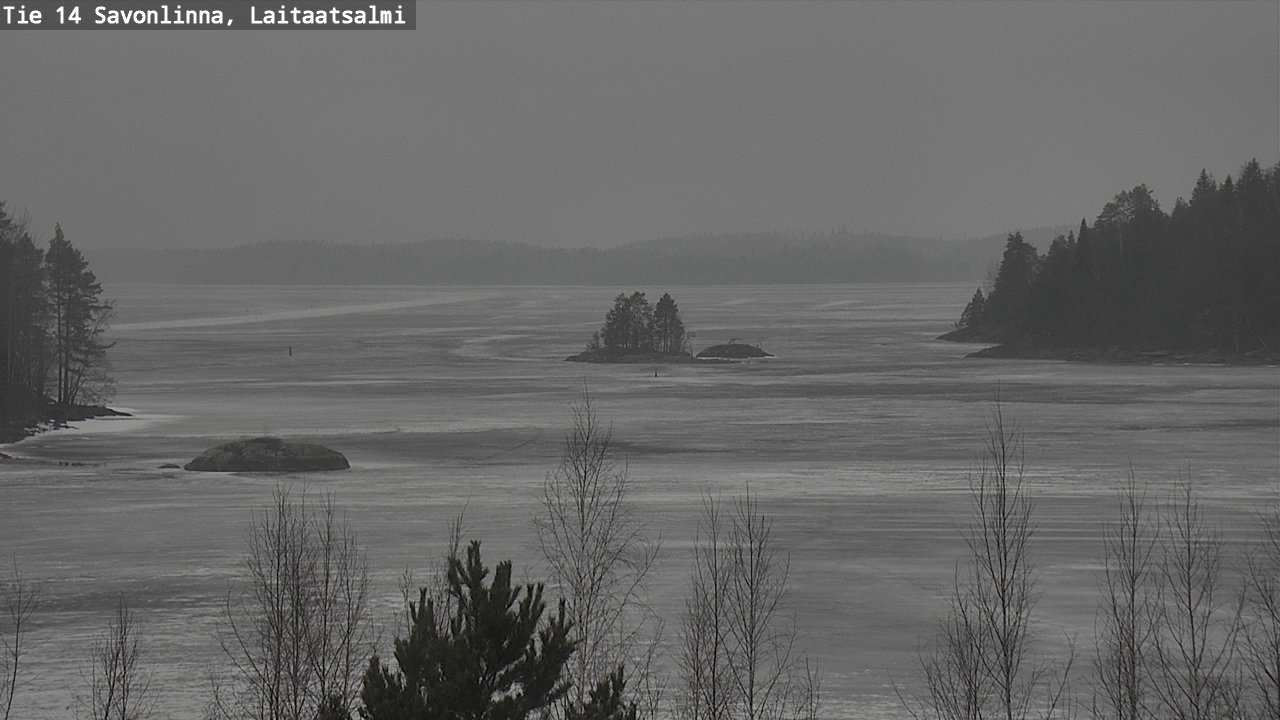 Weather Camera Image Väg 14 Nyslott, Laitaatsalmi, Savonlinna, Etelä-Savo
