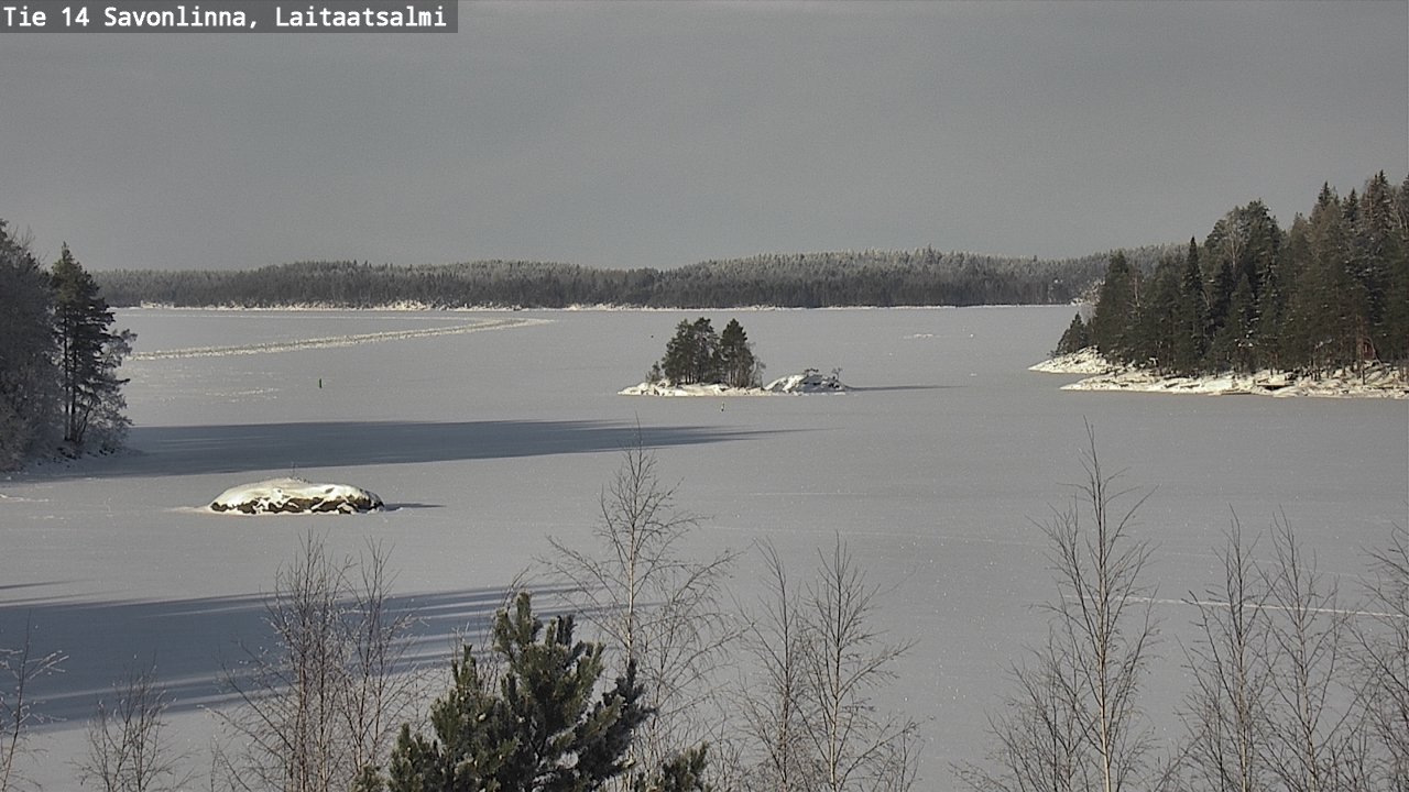 Weather Camera Image Väg 14 Nyslott, Laitaatsalmi, Savonlinna, Etelä-Savo