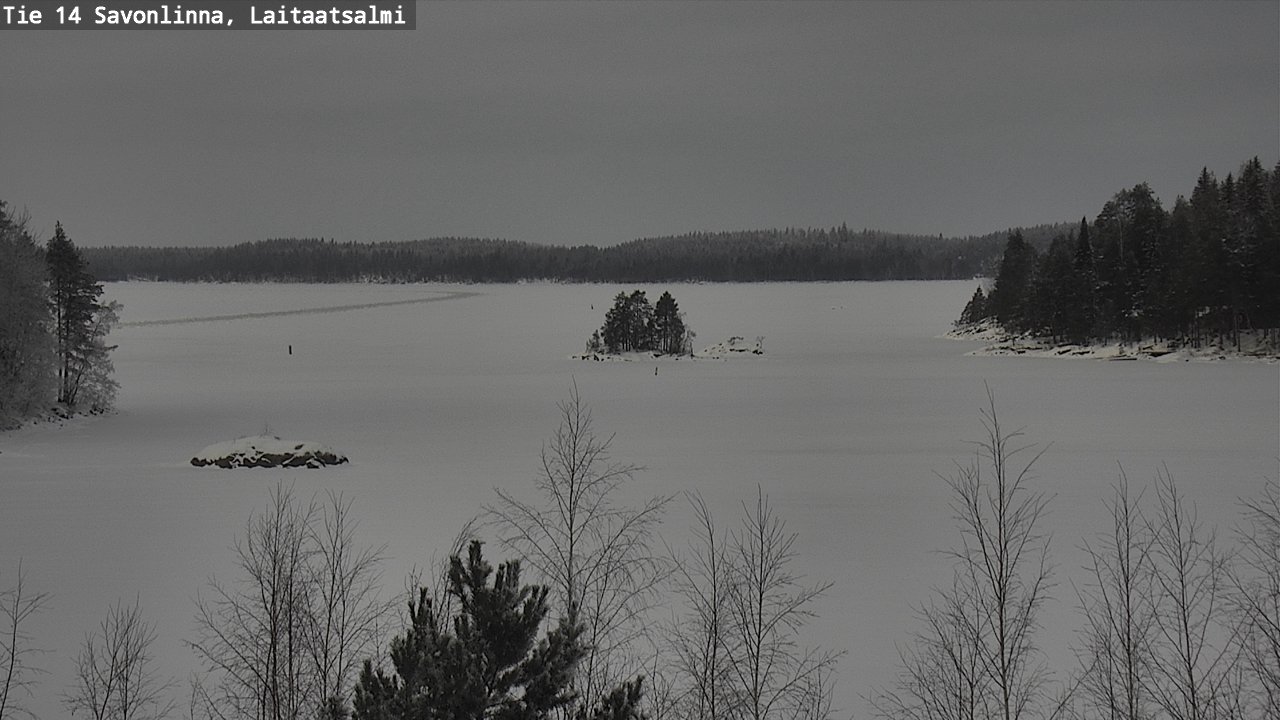 Weather Camera Image Road 14 Savonlinna, Laitaatsalmi, Savonlinna, Etelä-Savo