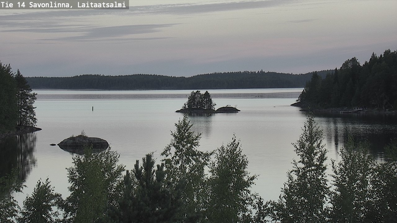 Weather Camera Image Road 14 Savonlinna, Laitaatsalmi, Savonlinna, Etelä-Savo