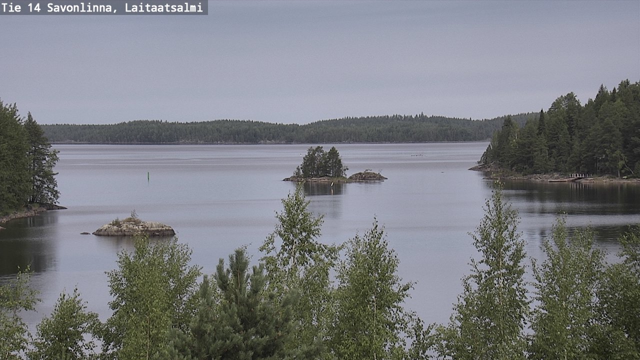 Weather Camera Image Road 14 Savonlinna, Laitaatsalmi, Savonlinna, Etelä-Savo