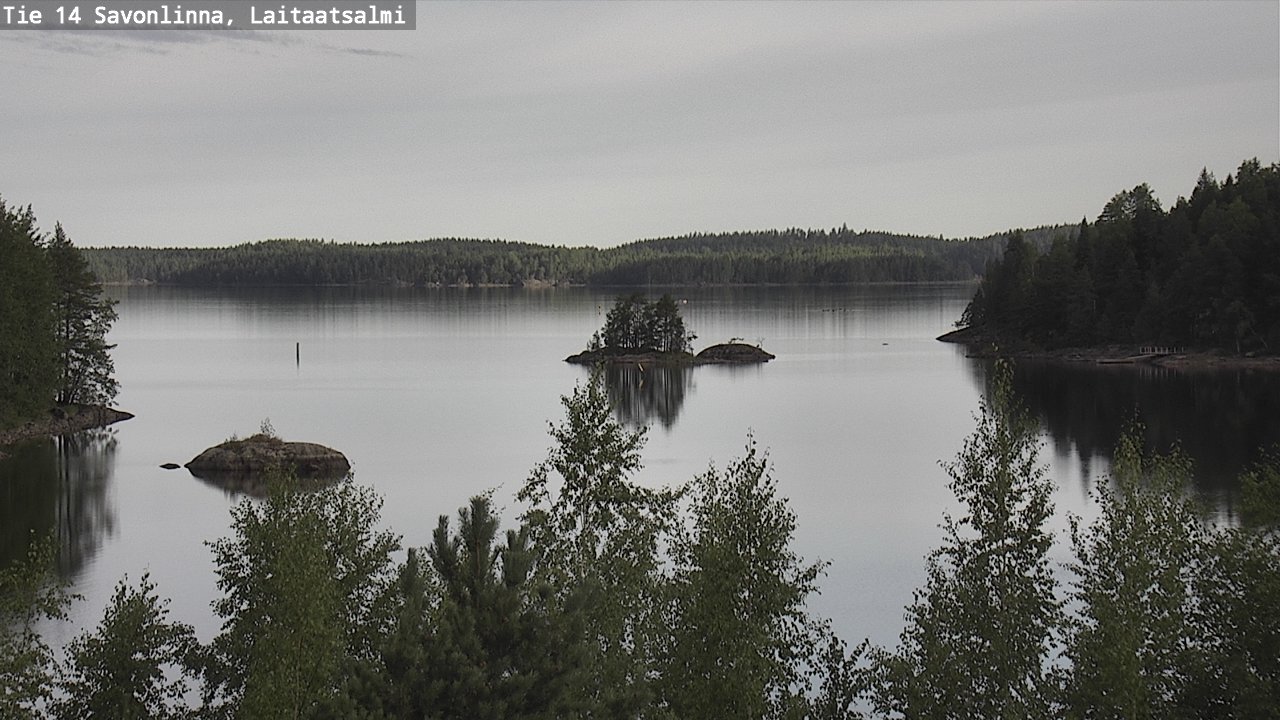 Weather Camera Image Road 14 Savonlinna, Laitaatsalmi, Savonlinna, Etelä-Savo