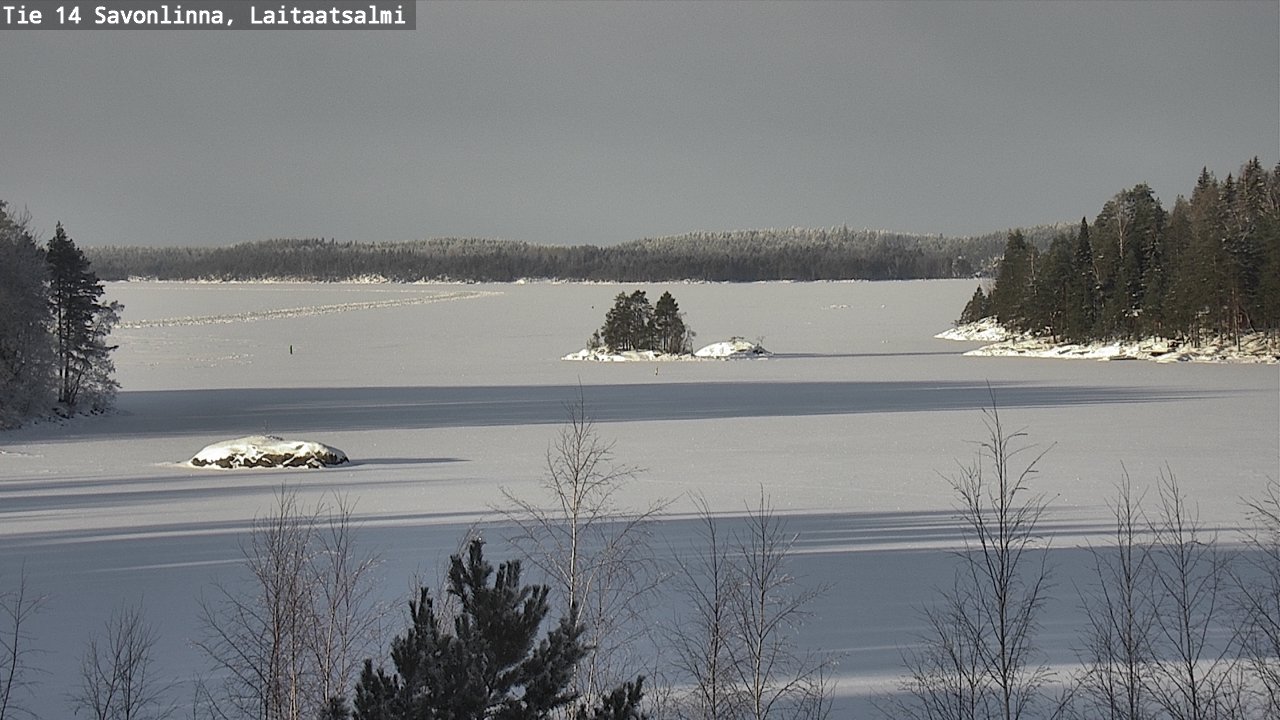 Weather Camera Image Road 14 Savonlinna, Laitaatsalmi, Savonlinna, Etelä-Savo