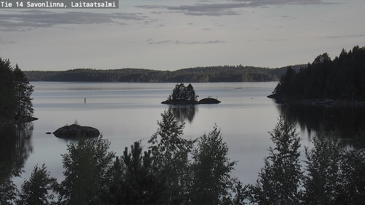 Weather Camera Image Road 14 Savonlinna, Laitaatsalmi, Savonlinna, Etelä-Savo