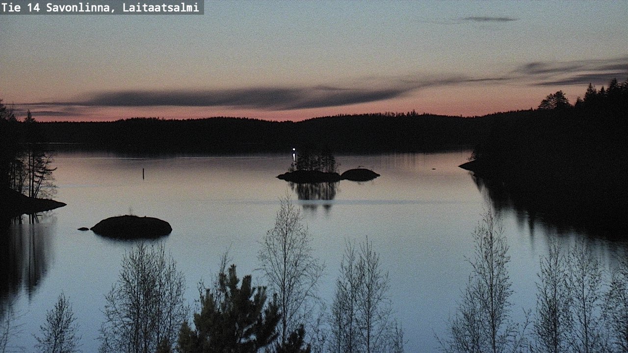 Weather Camera Image Väg 14 Nyslott, Laitaatsalmi, Savonlinna, Etelä-Savo