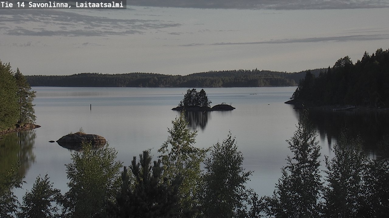 Weather Camera Image Road 14 Savonlinna, Laitaatsalmi, Savonlinna, Etelä-Savo